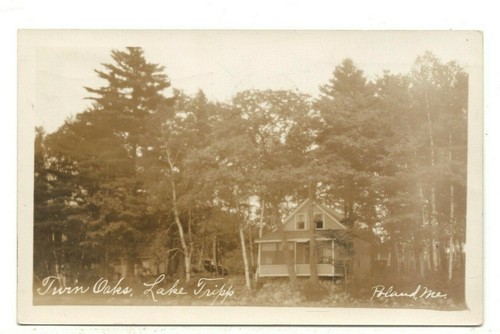 1931 rppc twin oaks cabin - 1931,